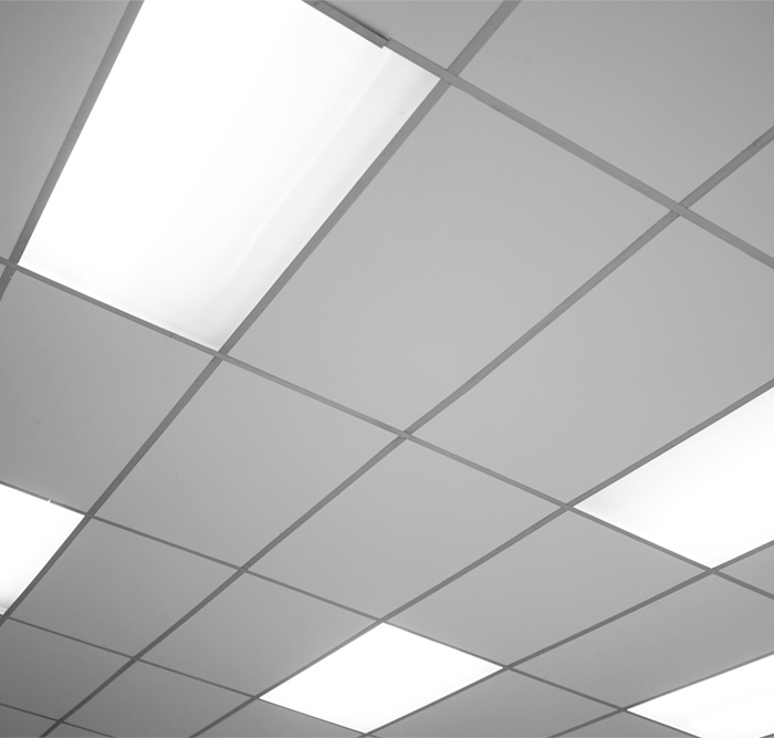 LEDライトの天井